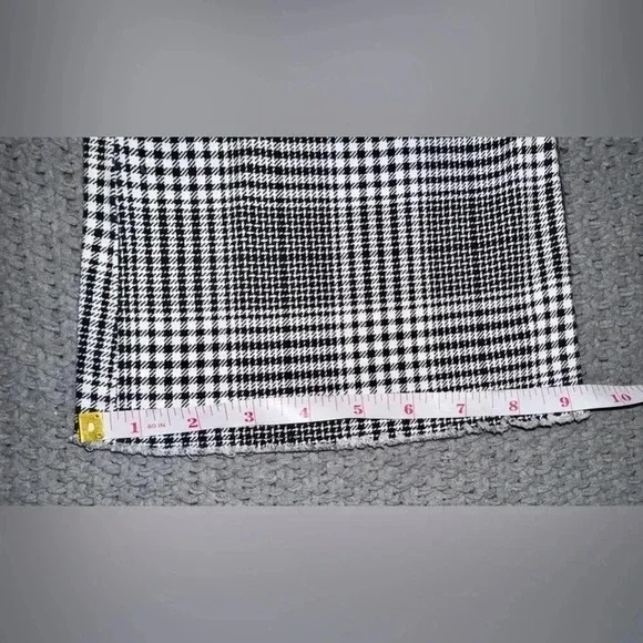 Tinseltown Pull On Stretch Black White Plaid High Waisted Flare Pants 7 - Picture 3 of 9
